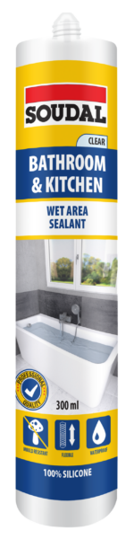 177944 Soudal Bathroom & Kitchen Clear 300ml - AU Retail