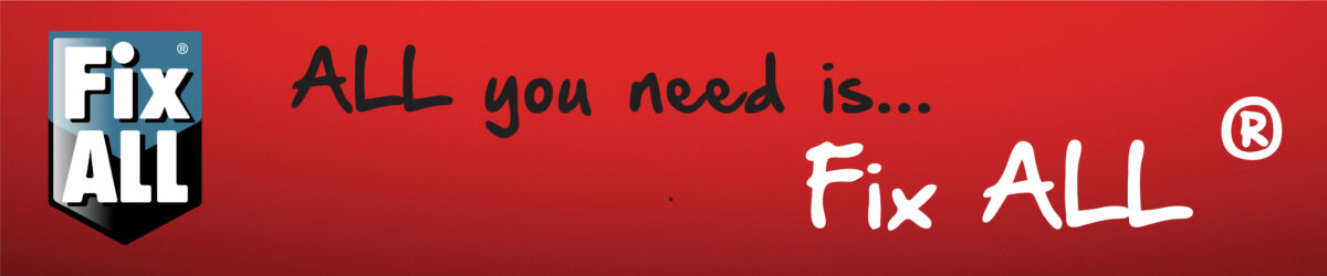 Soudal Fix ALL promotional banner with slogan “All you need is… Fix ALL®