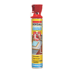 Soudal Genius Gun insulation expanding foam, re-usable and easy-to-use, designed for accurate trigger control.