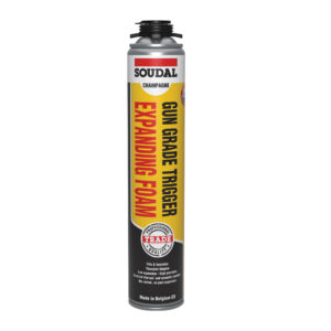 Soudal professional trade quality gun-grade trigger expanding foam, ideal for filling and insulating, with threaded adapter