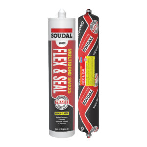 Soudal Multibond SMX25 Flex & Seal highly elastic sealant in white cartridge and sausage pack for versatile sealing applications