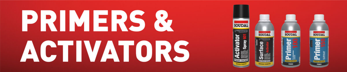 Soudal Primers and Activators product range for professional surface preparation