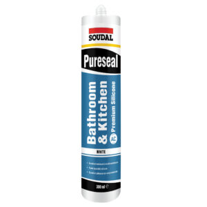 Pureseal Bathroom & Kitchen AC Silicone – 300ml white premium silicone sealant with excellent moisture and mould resistance. Ideal for trade applications in wet areas.