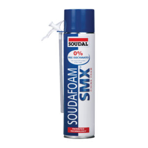 Soudal Soudafoam SMX fixing foam with patented technology, 0% free isocyanates, safe and high-performance bonding.