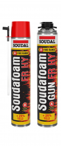Soudal Soudalfoam FR HY – fire-retardant expanding foam with gun and straw versions, +25% yield.